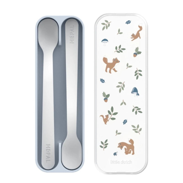Little Dutch Σετ 2 Εκπαιδευτικά Κουταλάκια Mio Forest Friends