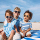 OLIVIO&CO Παιδικά Γυαλιά Ηλίου Round 18-36 Seaside Stripes - Sailing Blue