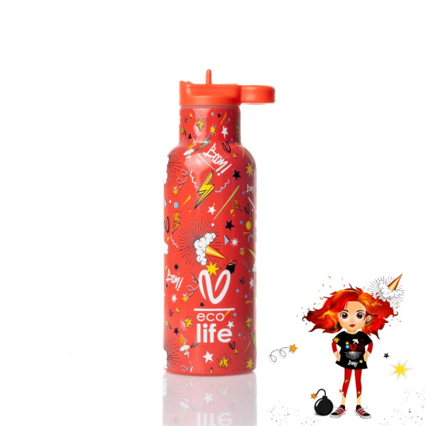 EcoLife x Vasiliki Spitha Ανοξείδωτο Μπουκάλι Θερμός 500ml