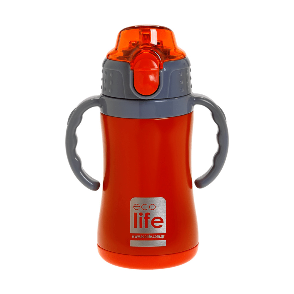 EcoLife Kids Thermos Ανοξείδωτο Μπουκάλι Θερμός Red 300ml