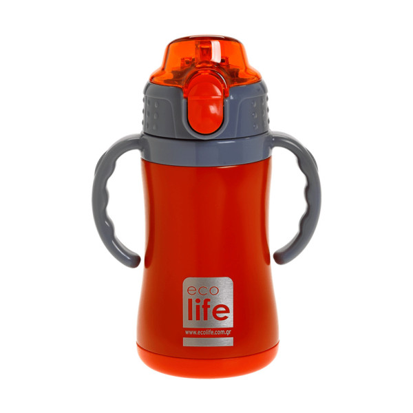 EcoLife Kids Thermos Ανοξείδωτο Μπουκάλι Θερμός Red 300ml