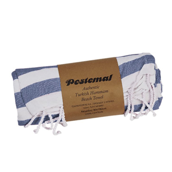 Summertiempo Βαμβακερή Πετσέτα Θαλάσσης 180 x 90 cm (Μπλε)