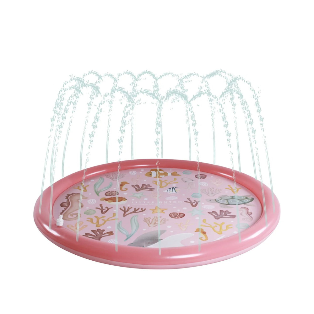 Little Dutch Φουσκωτό Στρώμα Παιχνιδιού Sprinkler Ocean Dreams Ροζ 150 εκ.