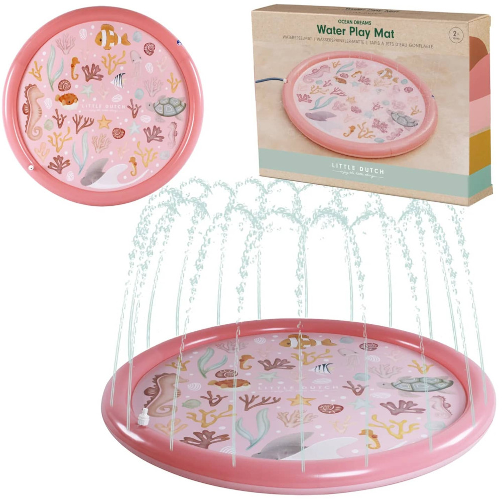 Little Dutch Φουσκωτό Στρώμα Παιχνιδιού Sprinkler Ocean Dreams Ροζ 150 εκ.