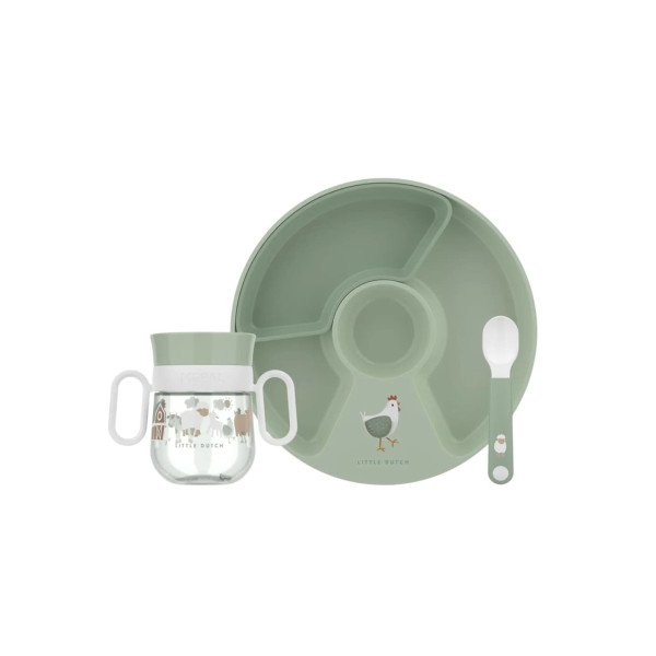 Little Dutch Βρεφικό σετ Φαγητού 3 Τεμαχίων Mio Little Farm