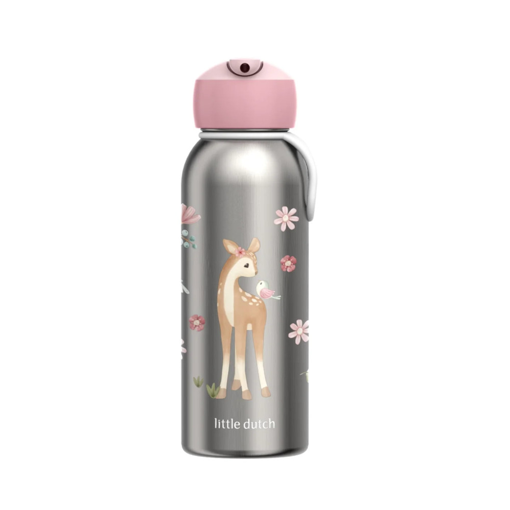 Little Dutch Ανοξείδωτο Μπουκάλι - Θερμός flip-up campus 350ml - Fairy Garden