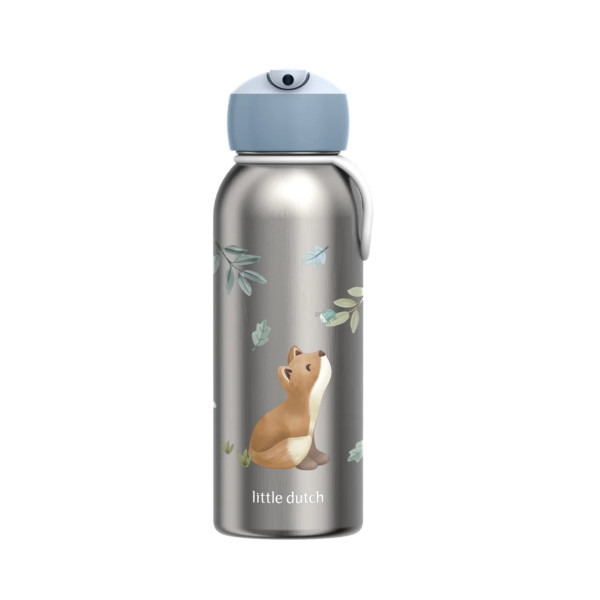 Little Dutch Ανοξείδωτο Μπουκάλι - Θερμός flip-up campus 350ml - Forest Friends