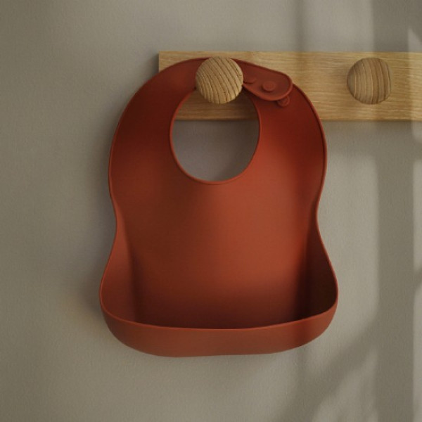 Nok Nok Σαλιάρα Σιλικόνης Nino (Κεραμιδί)