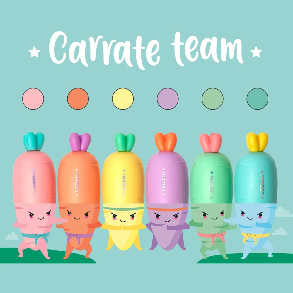 Legami VHC0001 Σετ 6 μαρκαδόρων υπογράμμισης Carrate Team