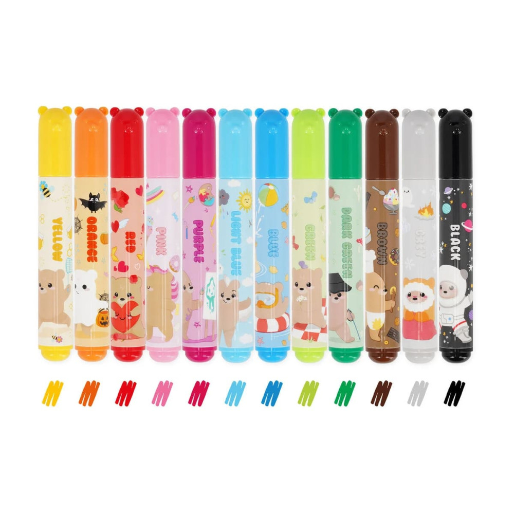 Legami VTDM0001 Σετ 12 μαρκαδόρων Teddy Friends