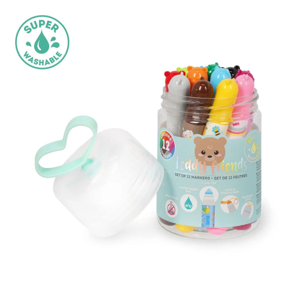 Legami VTDM0001 Σετ 12 μαρκαδόρων Teddy Friends