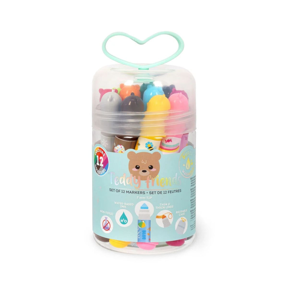 Legami VTDM0001 Σετ 12 μαρκαδόρων Teddy Friends