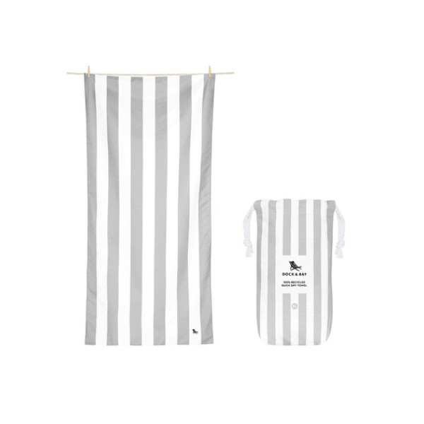 Dock & Bay Πετσέτα Θαλάσσης Μικροΐνών 200 x 90 cm -  Goa Grey