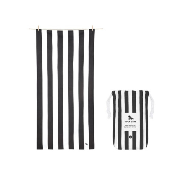 Dock & Bay Πετσέτα Θαλάσσης Μικροΐνών 200 x 90 cm - Kamari Charcoal