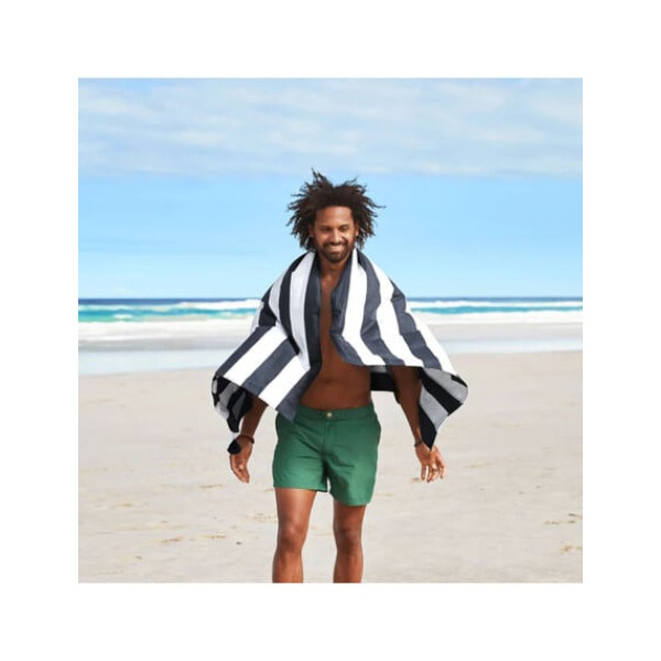 Dock & Bay Πετσέτα Θαλάσσης Μικροΐνών 200 x 90 cm - Kamari Charcoal