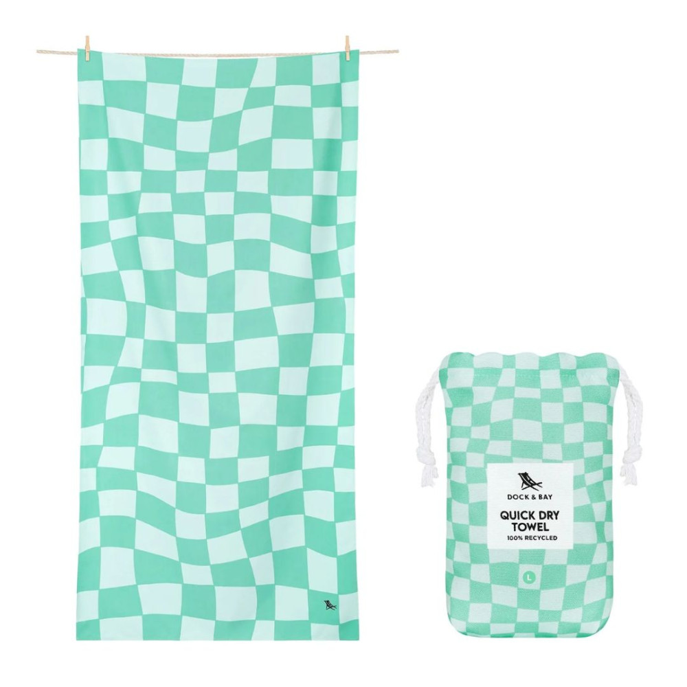 Dock & Bay Πετσέτα Θαλάσσης Μικροΐνών 160 x 90 cm - Check Mate Microfiber