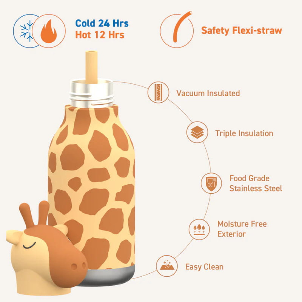 Asobu Bestie Bottle Ανοξείδωτο Μπουκάλι Θερμός 460ml (Καμηλοπάρδαλη)