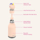 Asobu Bestie Bottle Ανοξείδωτο Μπουκάλι Θερμός 460ml (Mονόκερος)