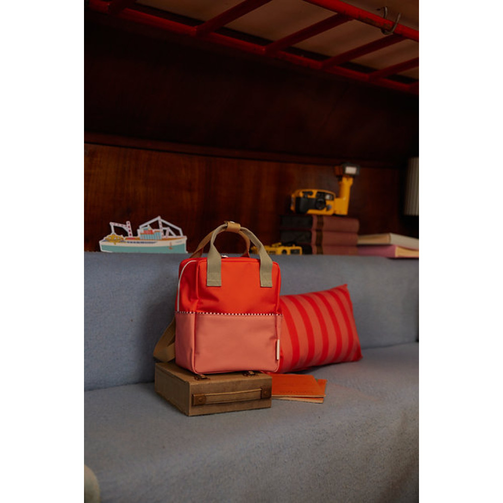 Sticky Lemon Colourblocking Wonders Σχολικό Σακίδιο Πλάτης Small (lifebuoy orange - coral pink)