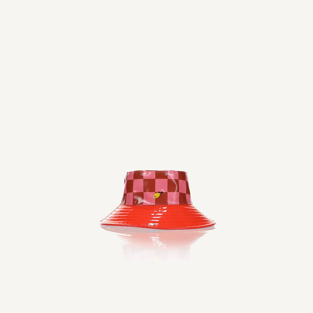 Sticky Lemon Checkerboard Καπέλο Βροχής (willow brown - flower pink)
