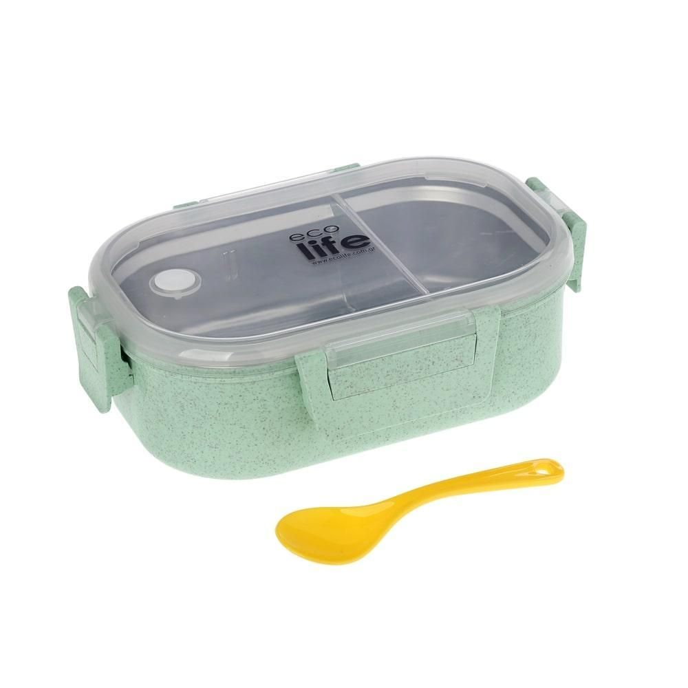 EcoLife Φαγητοδοχείο 900ml Με Χώρισμα Light Green