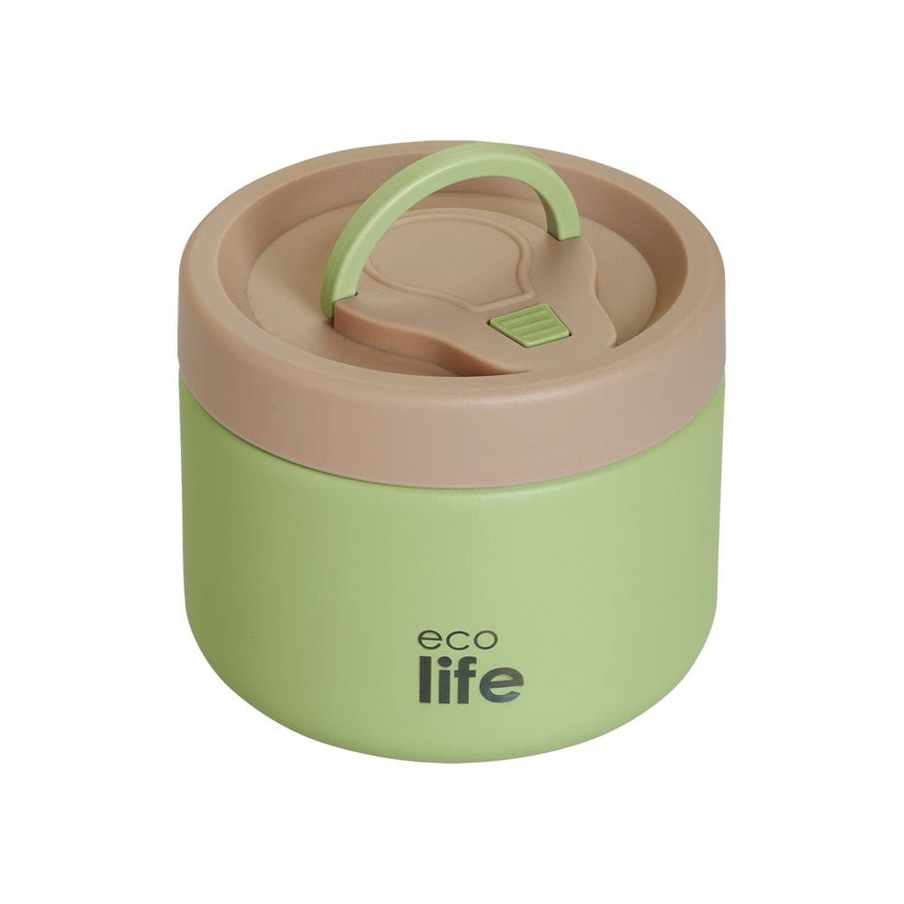 EcoLife Στρογγυλό Θερμός Φαγητού 650ml Πράσινο