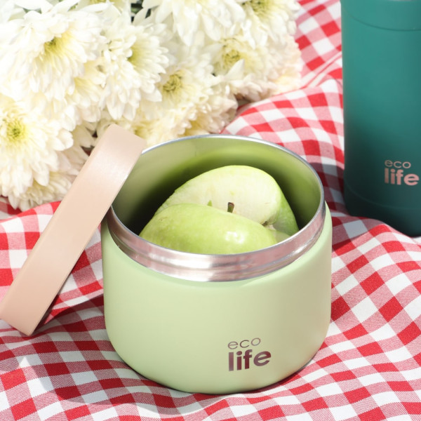EcoLife Στρογγυλό Θερμός Φαγητού 650ml Κοραλλί