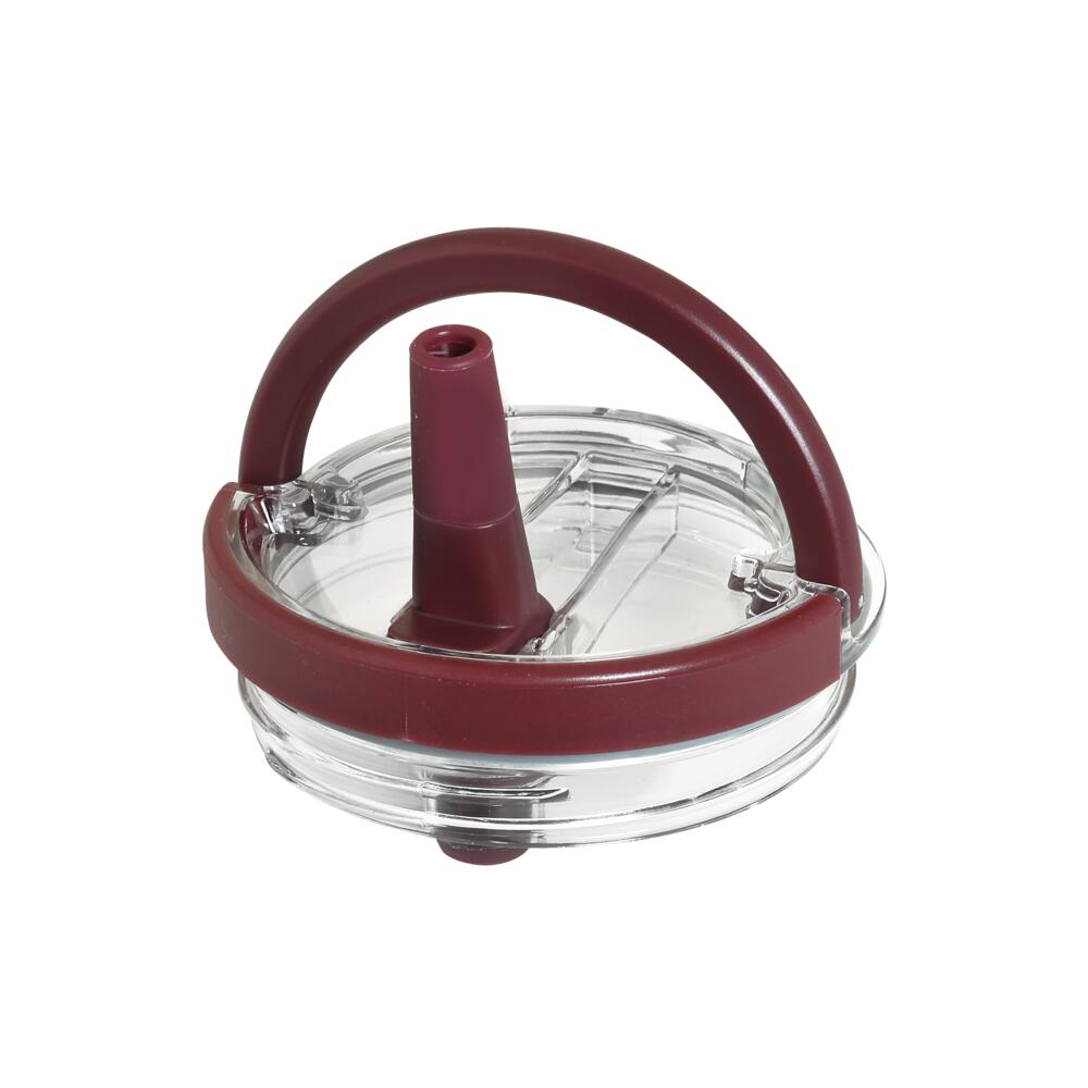 EcoLife Ανοξείδωτο Ποτήρι Θερμός με Καλαμάκι 2Handles Lid Tumbler 900ml Granberry