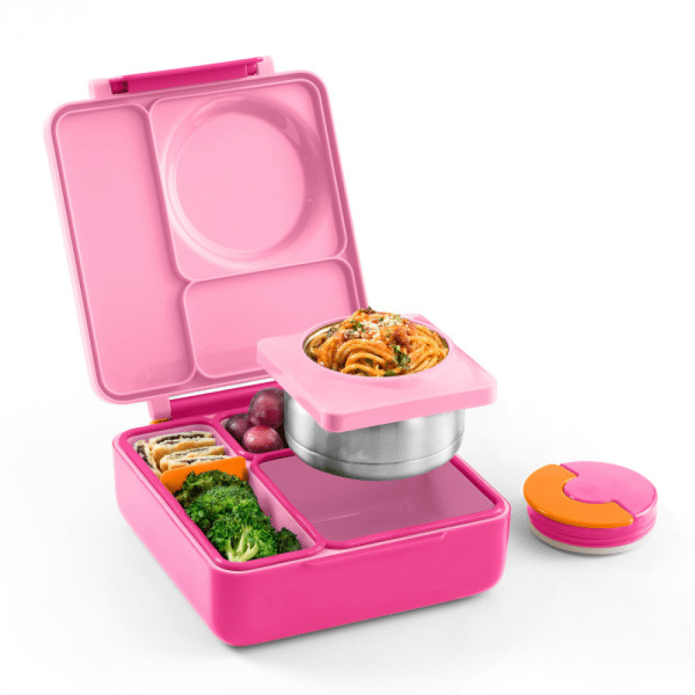 OmieBox Φαγητοδοχείο με 2 Ζώνες Θερμοκρασίας 1.35lt (Pixie Pink)