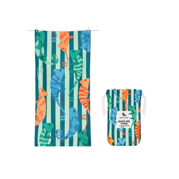Dock & Bay Παιδική Πετσέτα Θαλάσσης Μικροΐνών 130 x 70 cm - Karma Chameleon