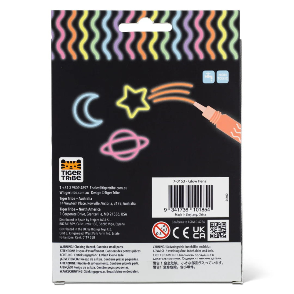 Tiger Tribe Σετ Μαρκαδόρων Glow (6τμχ)