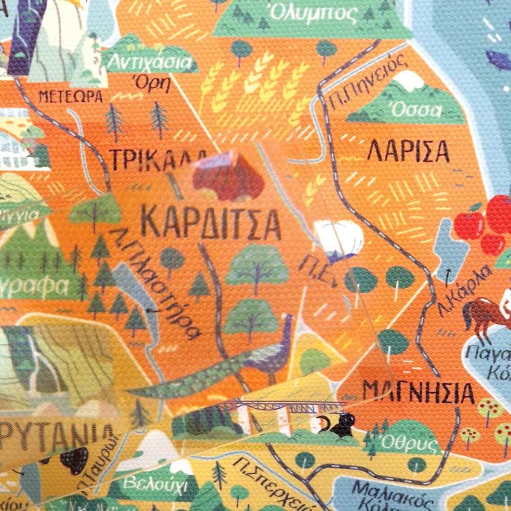 Svoora Xάρτης με Mαγνητικό Παζλ "Ταξιδεύοντας στην Ελλάδα"
