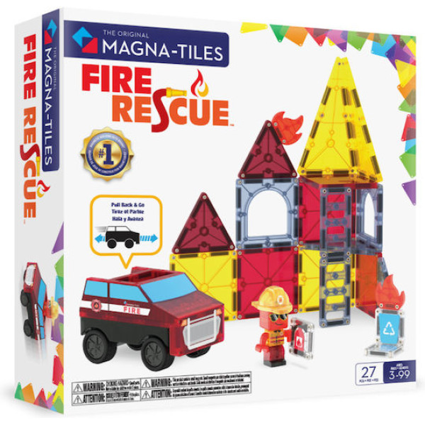 Magna-Tiles Μαγνητικό Παιχνίδι 27 Κομματιών Fire Rescue