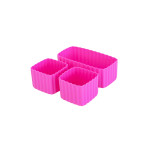 MontiiCo Bento Silicone Cups Φόρμες Σιλικόνης 3 τμχ (Ροζ)