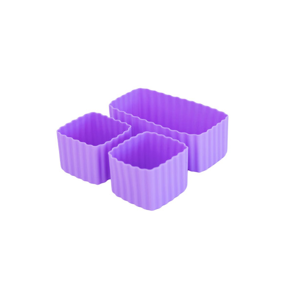 MontiiCo Bento Silicone Cups Φόρμες Σιλικόνης 3 τμχ (Μωβ)