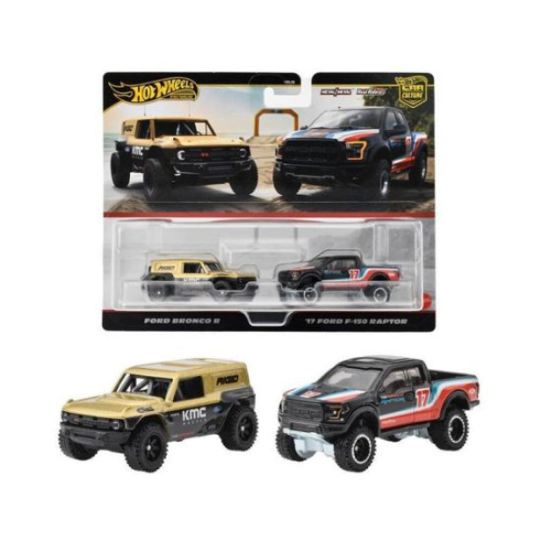 Mattel Hot Wheels Premium Car Culture: Ford Bronco & '17 Ford F-150 Raptor (HRR77)