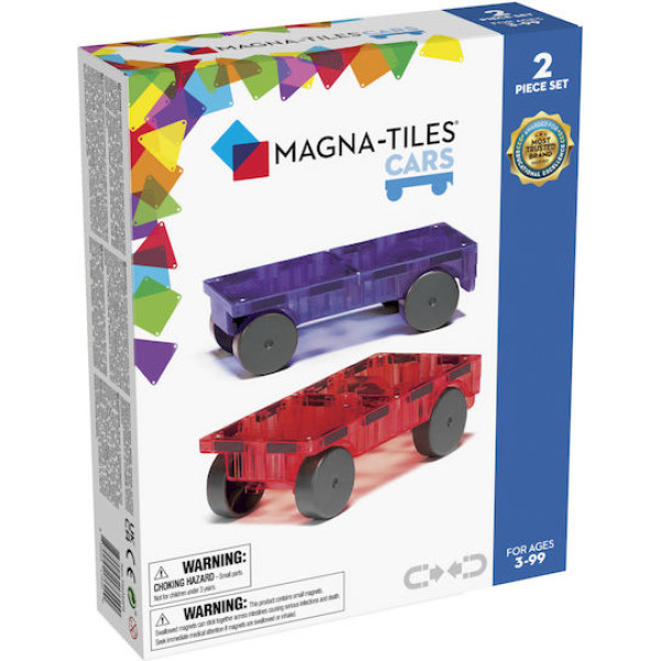 Magna-Tiles Μαγνητικό Παιχνίδι 2 κομματιών Car Expansion (Μωβ Κόκκινο)