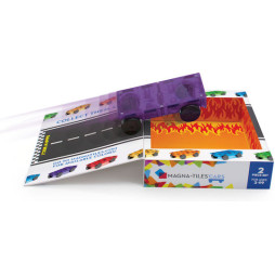 Magna-Tiles Μαγνητικό Παιχνίδι 2 κομματιών Car Expansion (Μωβ Κόκκινο)