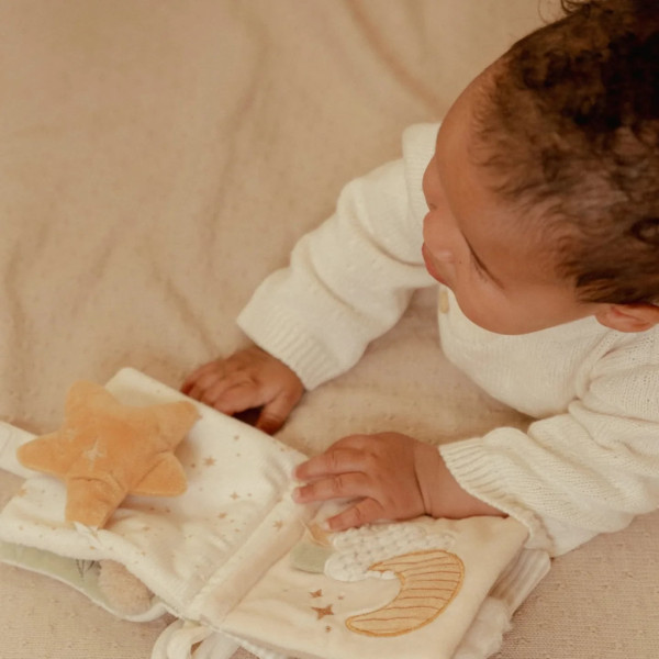 Little Dutch Υφασμάτινο Βιβλιαράκι Δραστηριοτήτων Μικρό Newborn Naturals