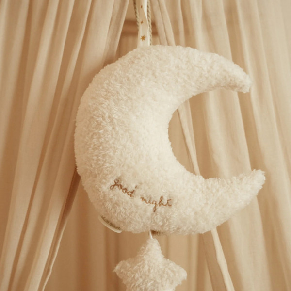 Little Dutch Υφασμάτινο Μουσικό Φεγγαράκι Newborn Naturals