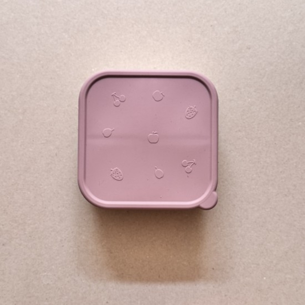 NokNok Snackbox Φαγητοδοχείο Σιλικόνης με 4 χωρίσματα 800ml (Milk with Berry)