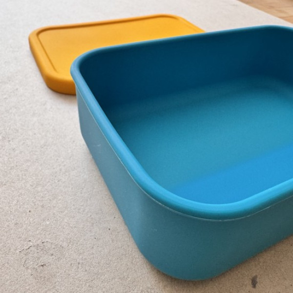 Nok Nok Lunchbox Φαγητοδοχείο Σιλικόνης χωρίς χωρίσματα 800ml (Nordic Blue with Sunbeam)