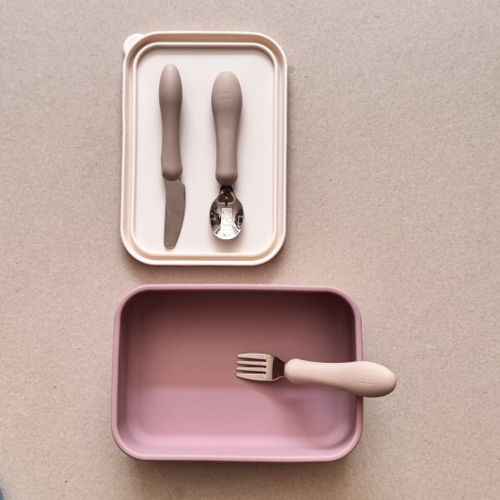 Nok Nok Lunchbox Φαγητοδοχείο Σιλικόνης χωρίς χωρίσματα 800ml (Berry with Ivory)