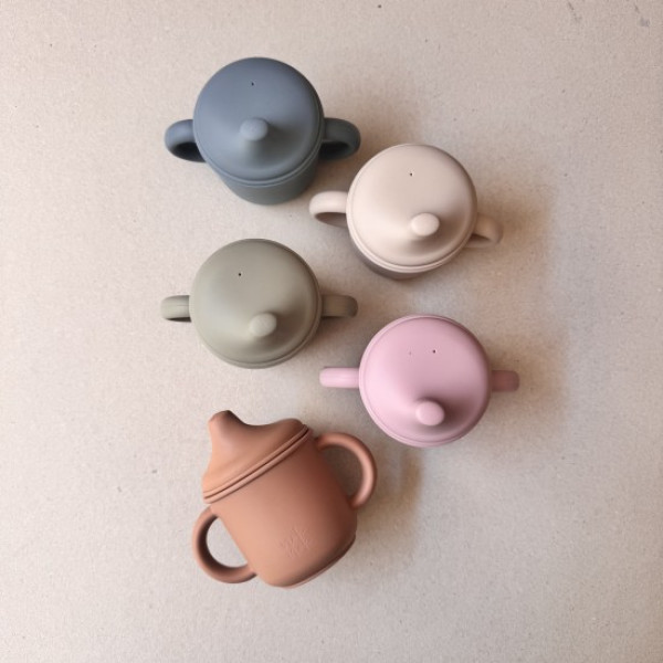 Nok Nok Sippy Ποτηράκι Σιλικόνης με Λαβές (Rose Bloom)