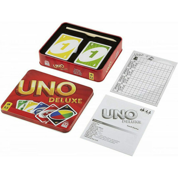 Mattel Uno Deluxe Επιτραπέζιο Παιχνίδι με Κάρτες (K0888)