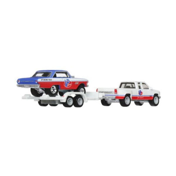 Mattel Hot Wheels Premium Car Culture Team Transport - '63 Chevy Nova '88 Chevy Silverado 3500 VP Racing (HRV42)