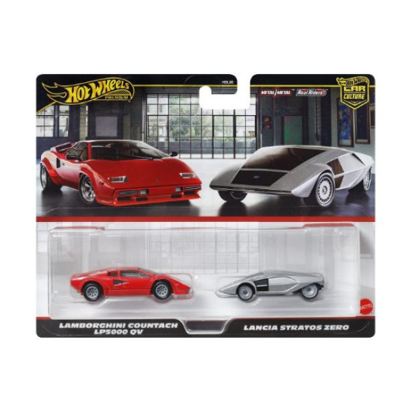 Mattel Hot Wheels Premium Car Culture - Lamborghini Countach LP5000 QV & Lancia Stratos Zero (JBL02)
