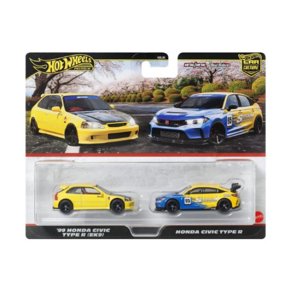 Mattel Hot Wheels Premium Car Culture - 99 Honda Civic Type-R (EK9) & Honda Civic Type-R (JBL00)