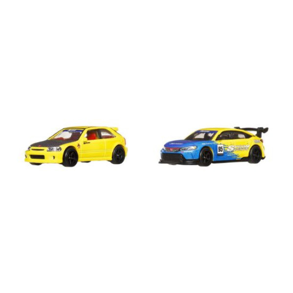 Mattel Hot Wheels Premium Car Culture - 99 Honda Civic Type-R (EK9) & Honda Civic Type-R (JBL00)