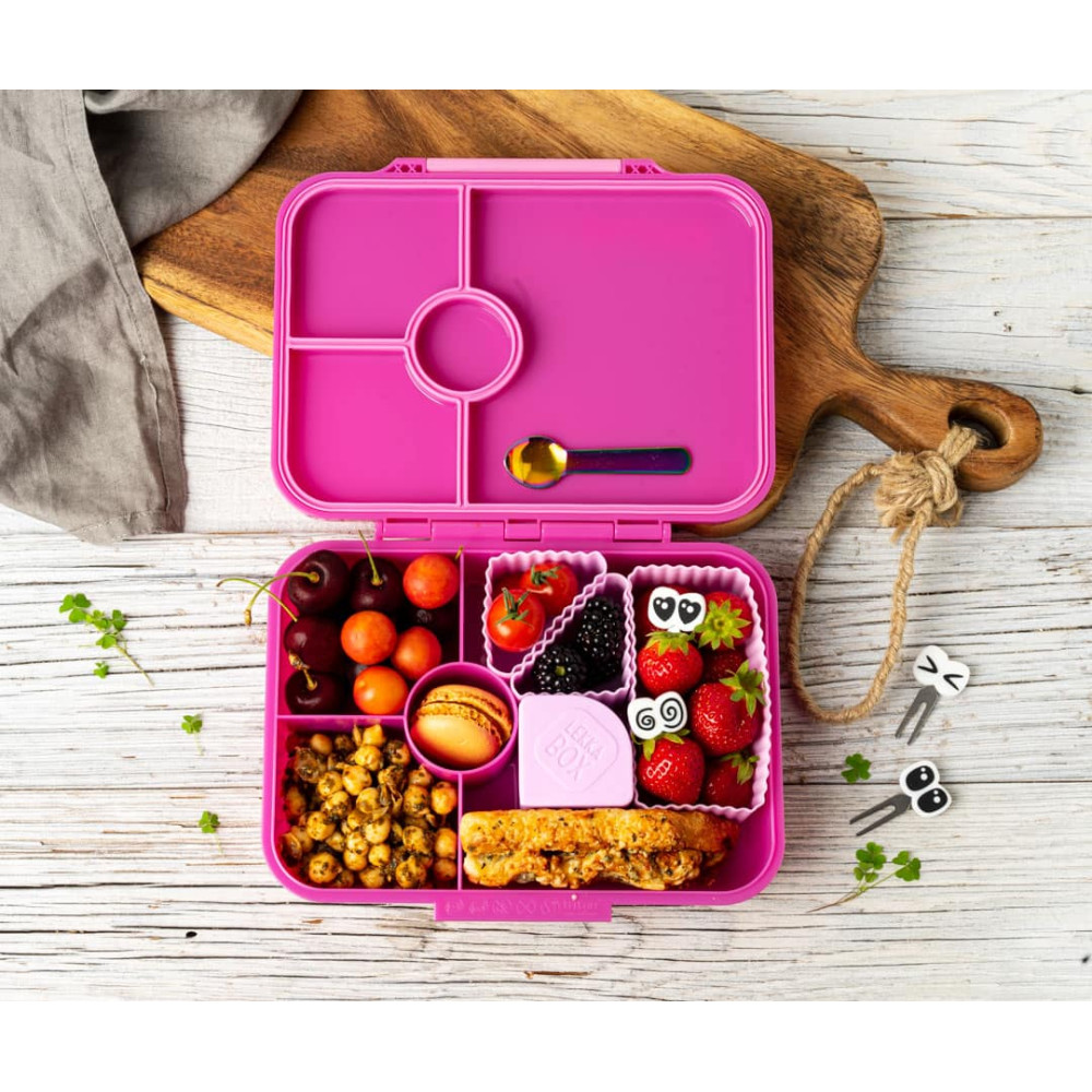 Lekkabox Classic Φαγητοδοχείο Tritan με 4 χωρίσματα (Berry)